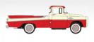 Busch Dodge D100 Stepside, rouge/blanc